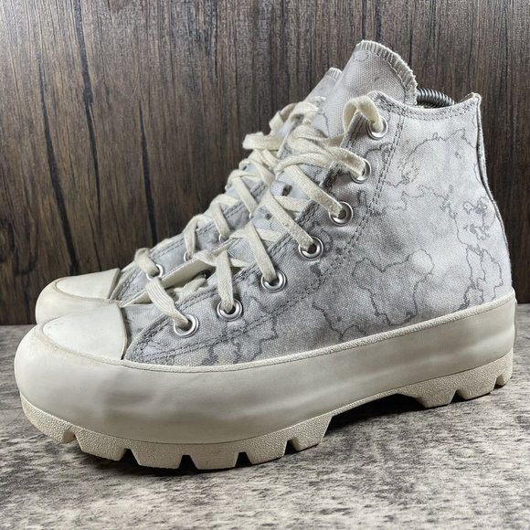 Converse CTAS Hi Women's 7 White High Top Sneakers Lugged Platform Chunky - Picture 2 of 10